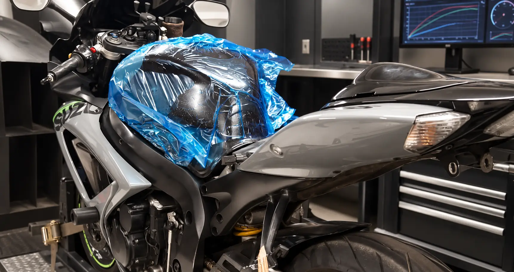 Suzuki GSXR 750 K6 2006 motociklas PowerPulse dirbtuvėse